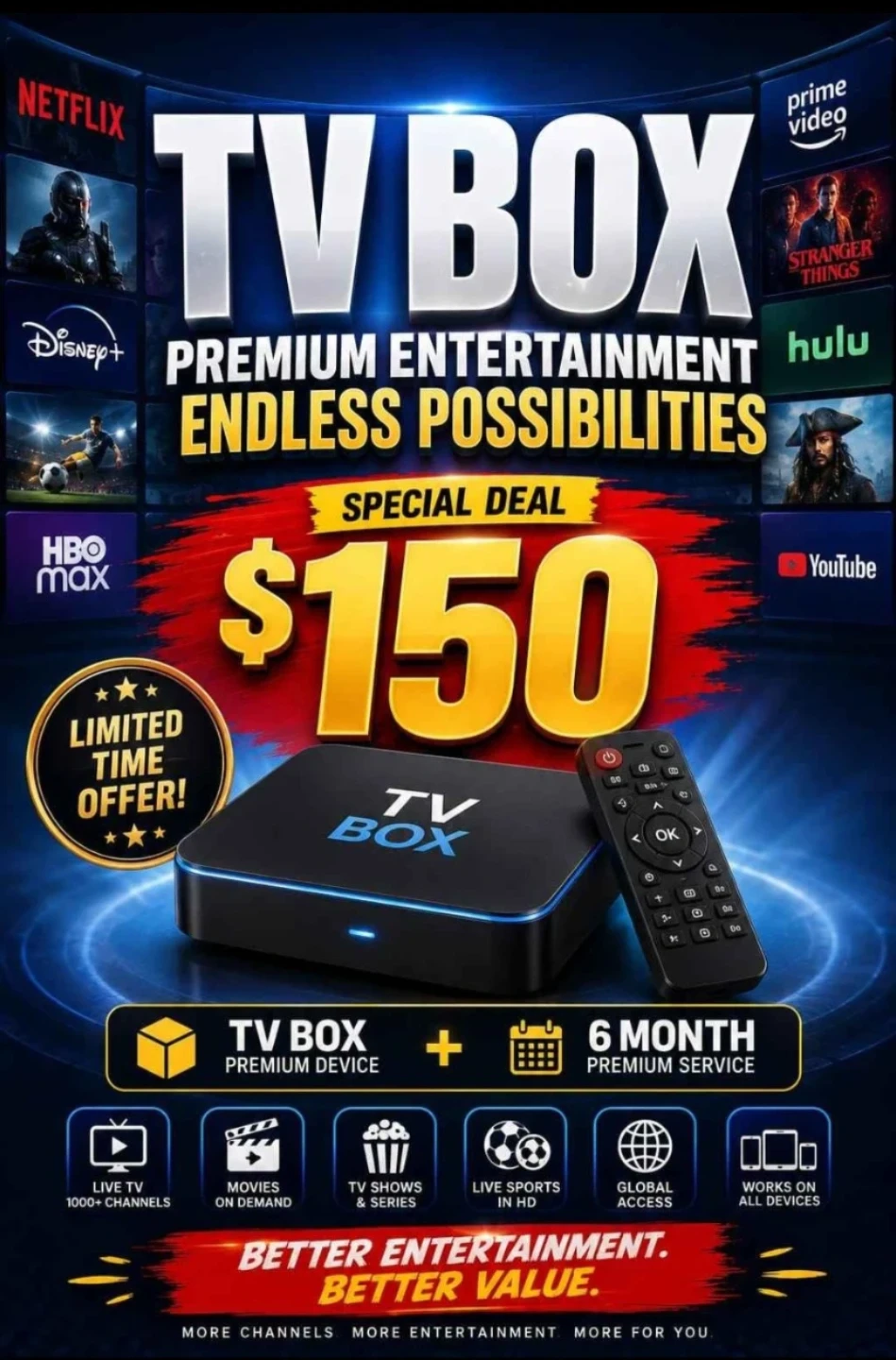 Premium TV Box Streaming Device
