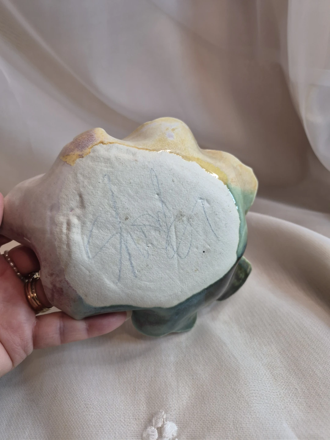 Leaf Art Pottery Dish Bowl Decor - photo 3