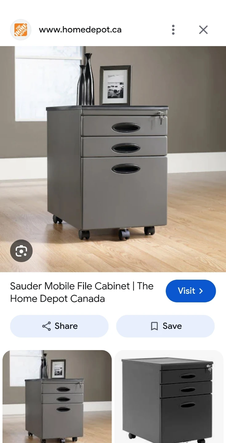 Mobile 3-Drawer Filing Cabinet with lock - photo 4