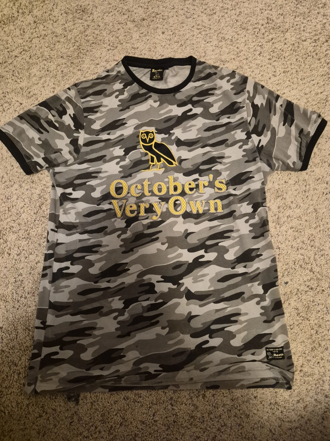 Limited Editon OVO x Roots Camo T-Shirt Authentic