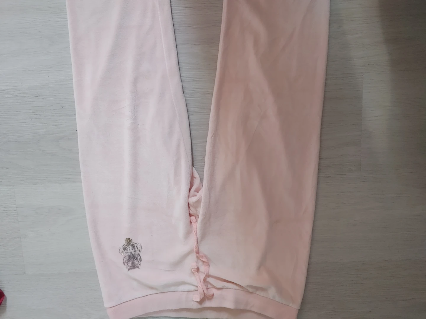 Juicy Couture Black Label Pink Velour Joggers Size S