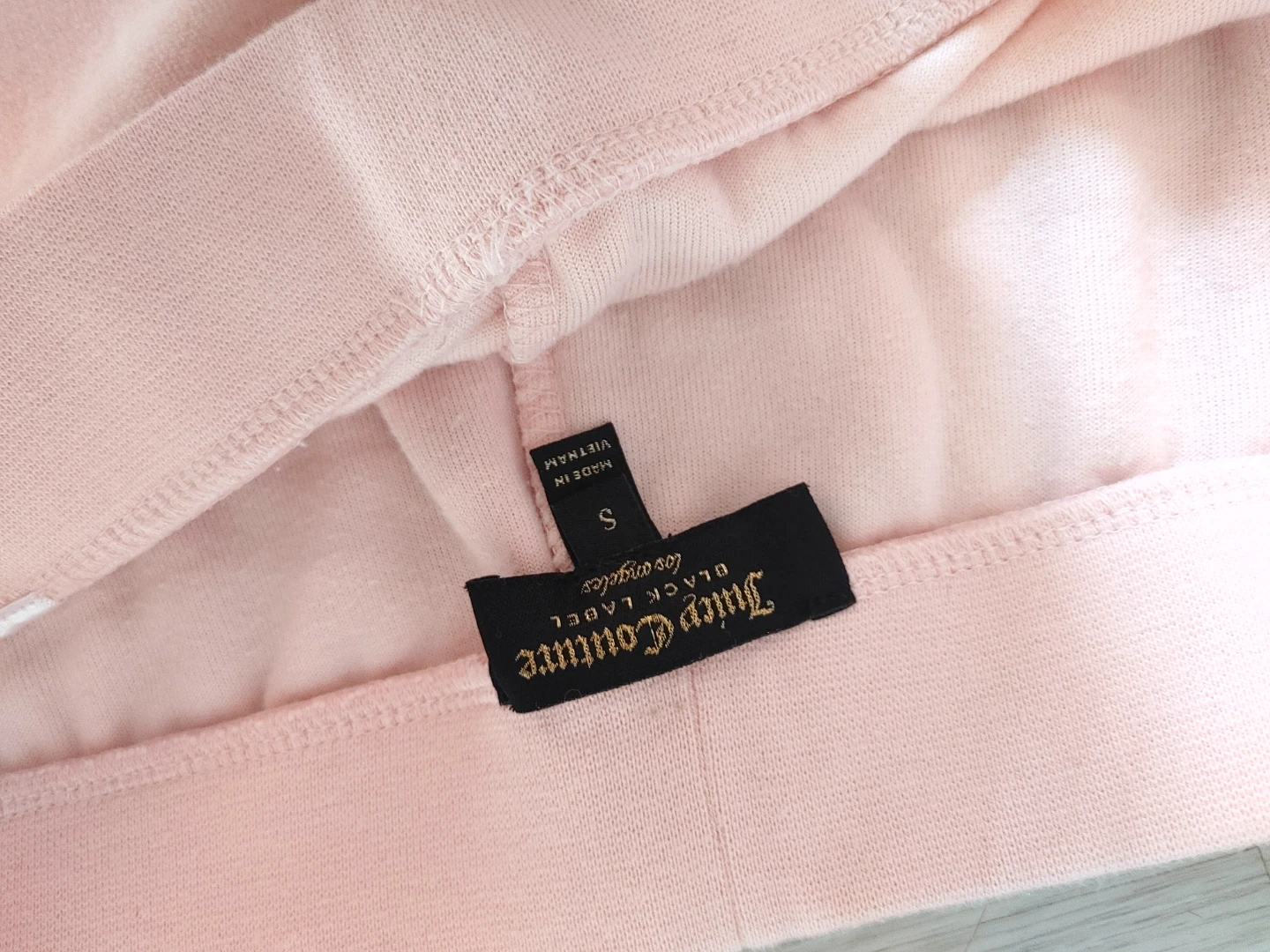 Juicy Couture Black Label Pink Velour Joggers Size S - photo 2
