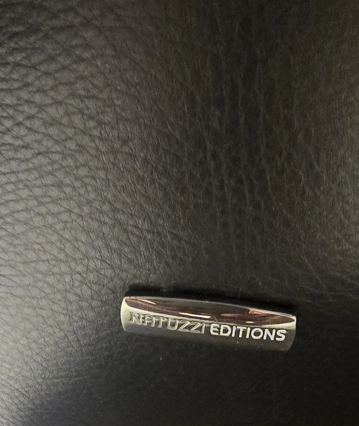 Natuzzi Editions black leather sofa & arm chair - photo 3