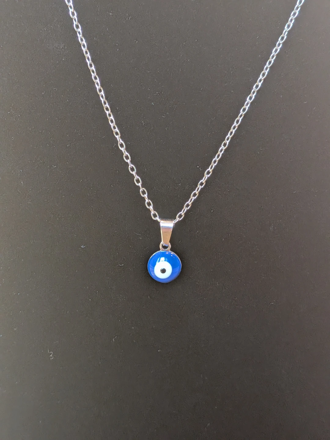 Dainty Blue Evil Eye Pendant Necklace