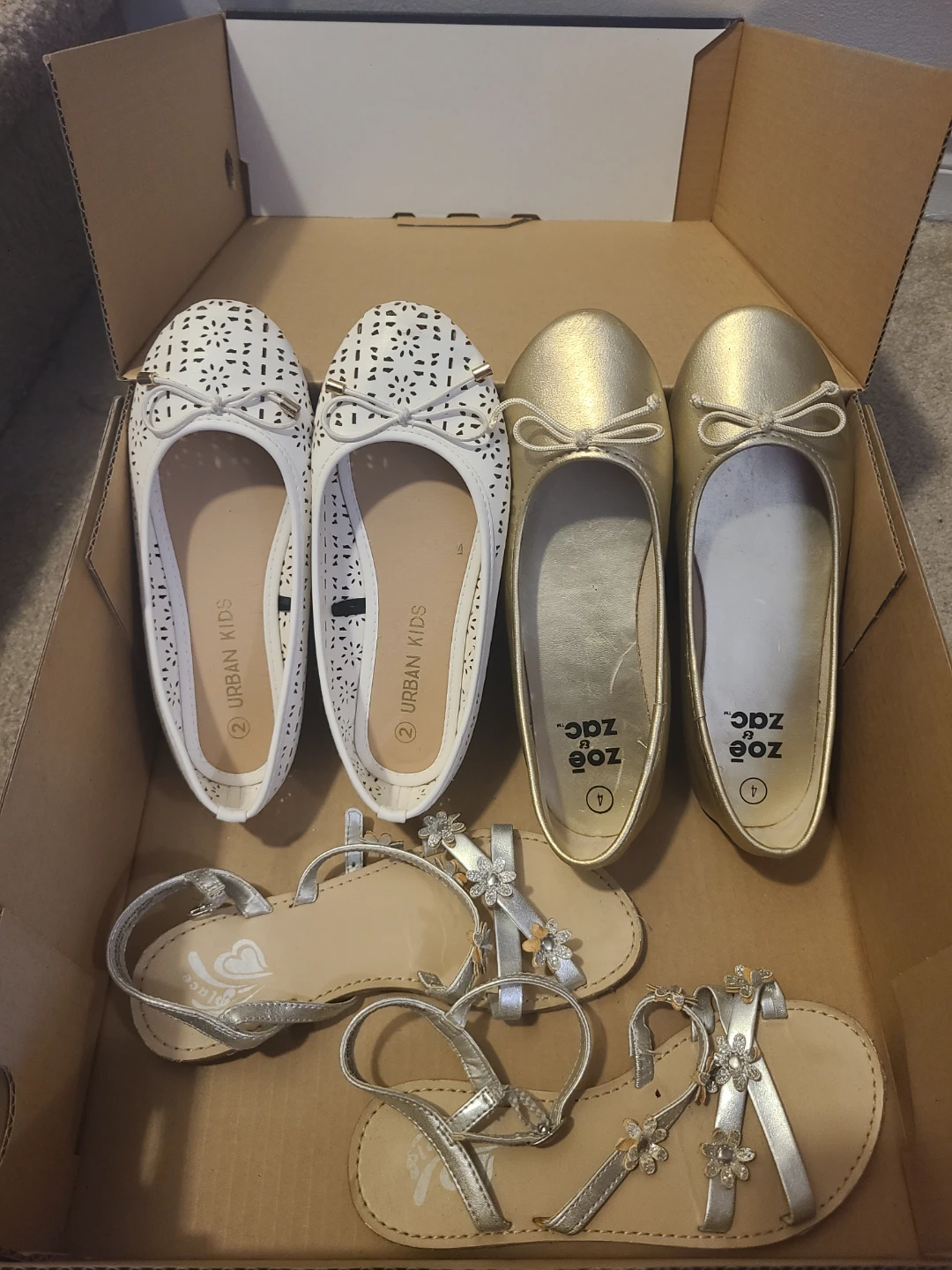 Three Pairs of Girls' Dress Shoes