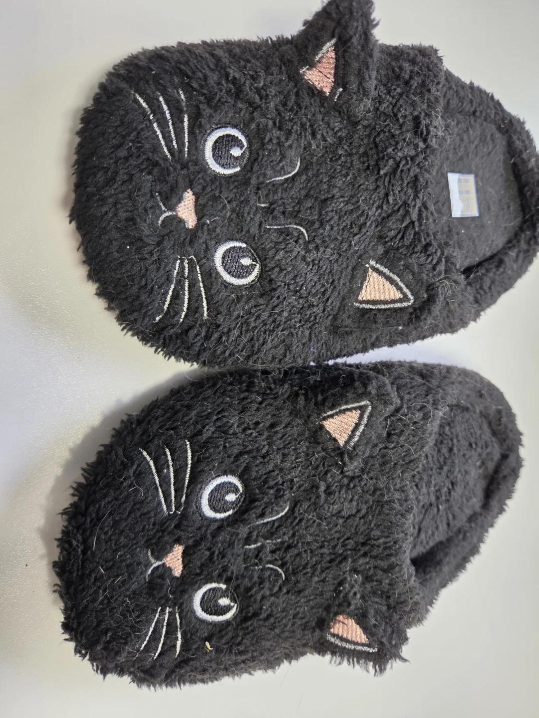 Black Cat Fuzzy Slippers - photo 3