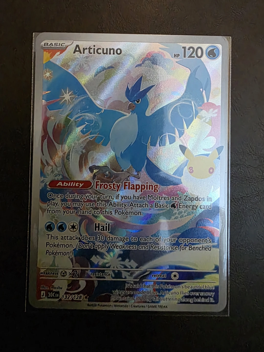 Articuno 132/128 Pokémon Trading Card