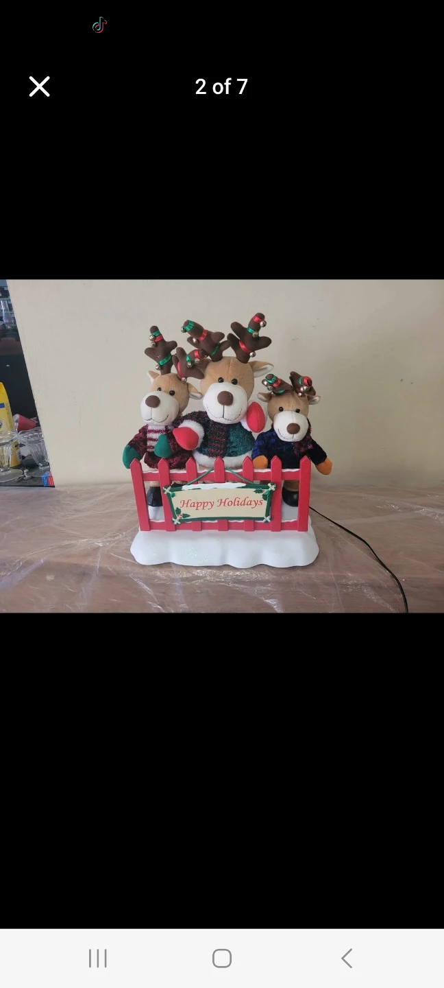 2004 Animated Holiday Reindeer Trio Decor