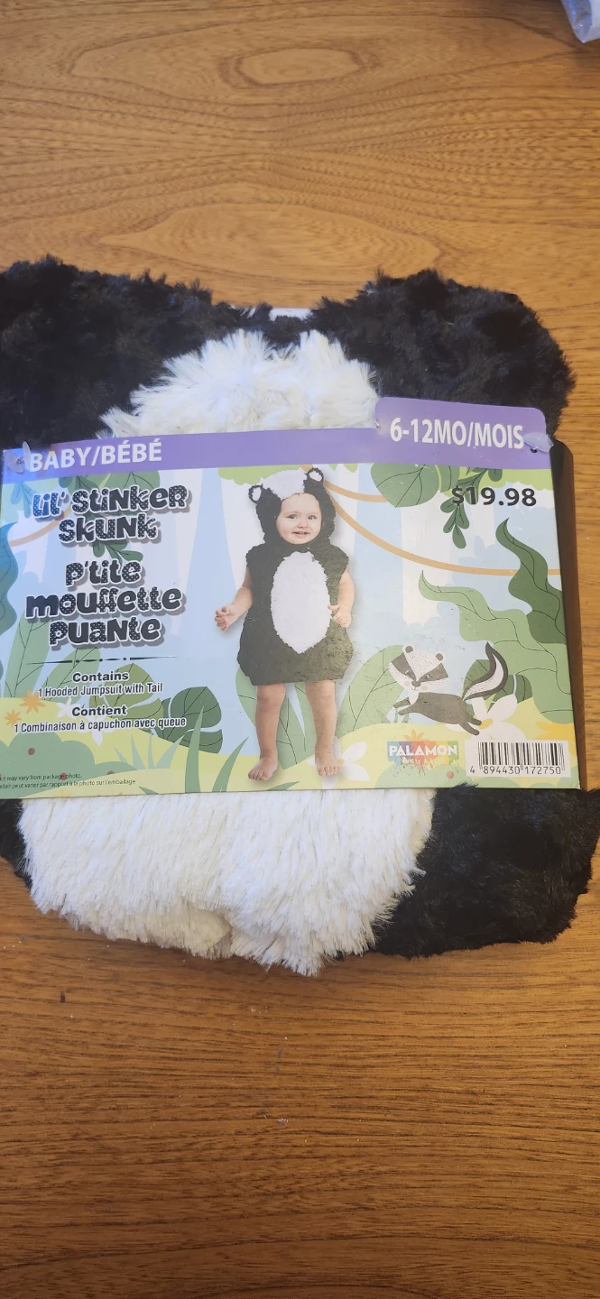 Lil' Stinker Skunk Baby Costume 6-12 Months