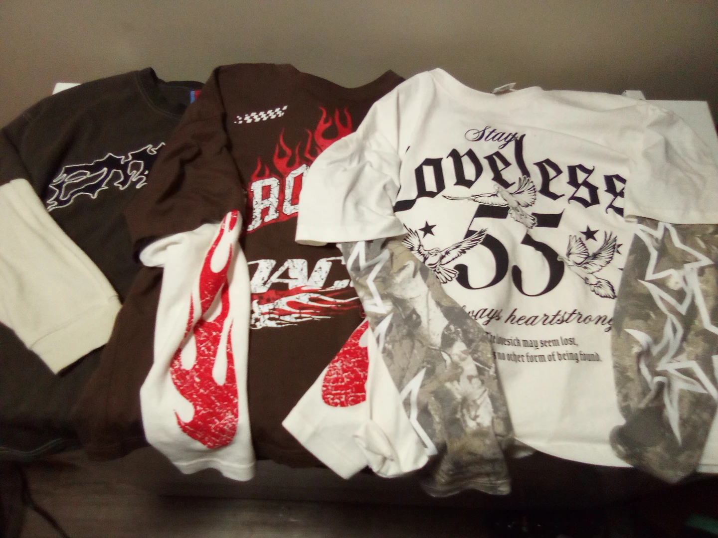 Set of 3 Long-Sleeve Graphic Shirts