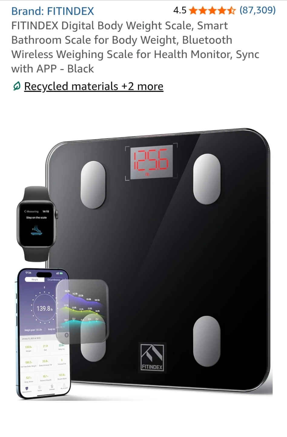 FITINDEX Bluetooth Body Scale - photo 2