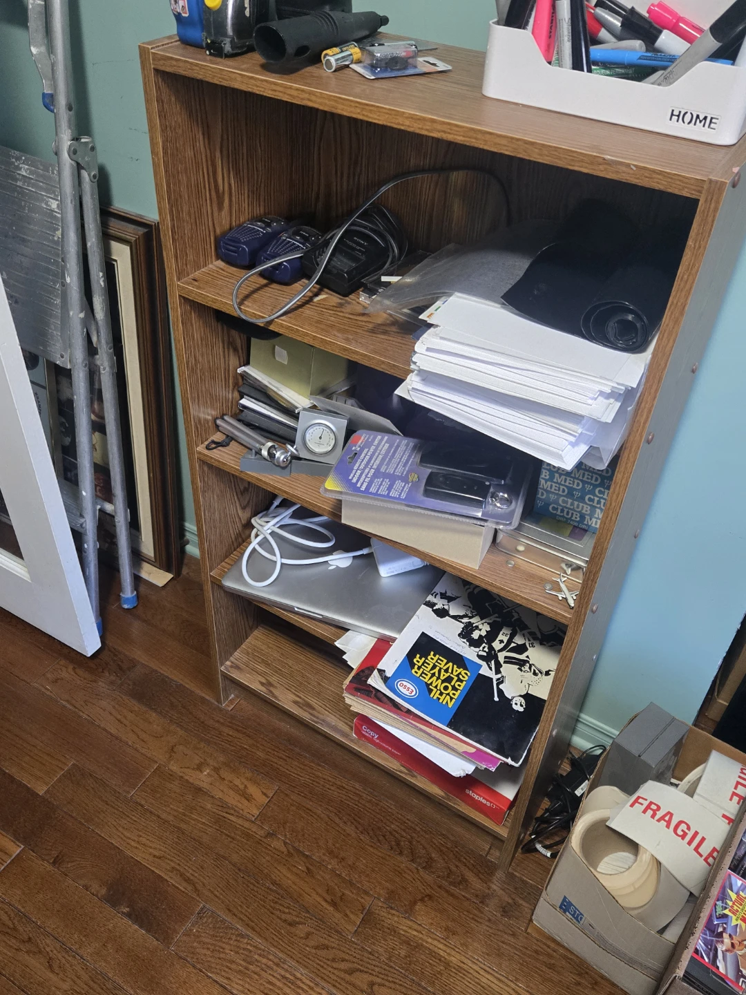 Standard 4-Shelf Oak Finish Bookshelf