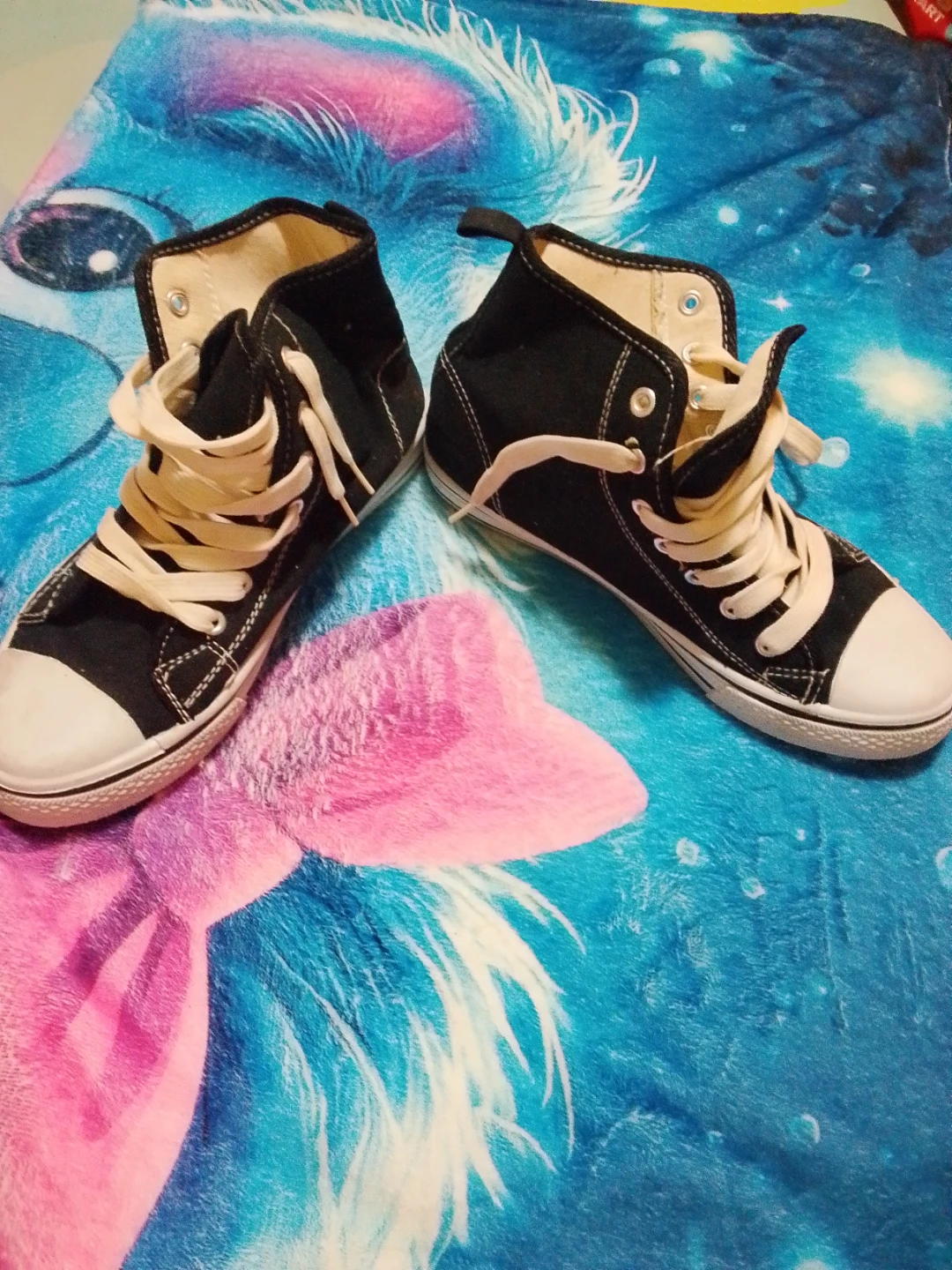 Black High-Top Canvas Sneakers