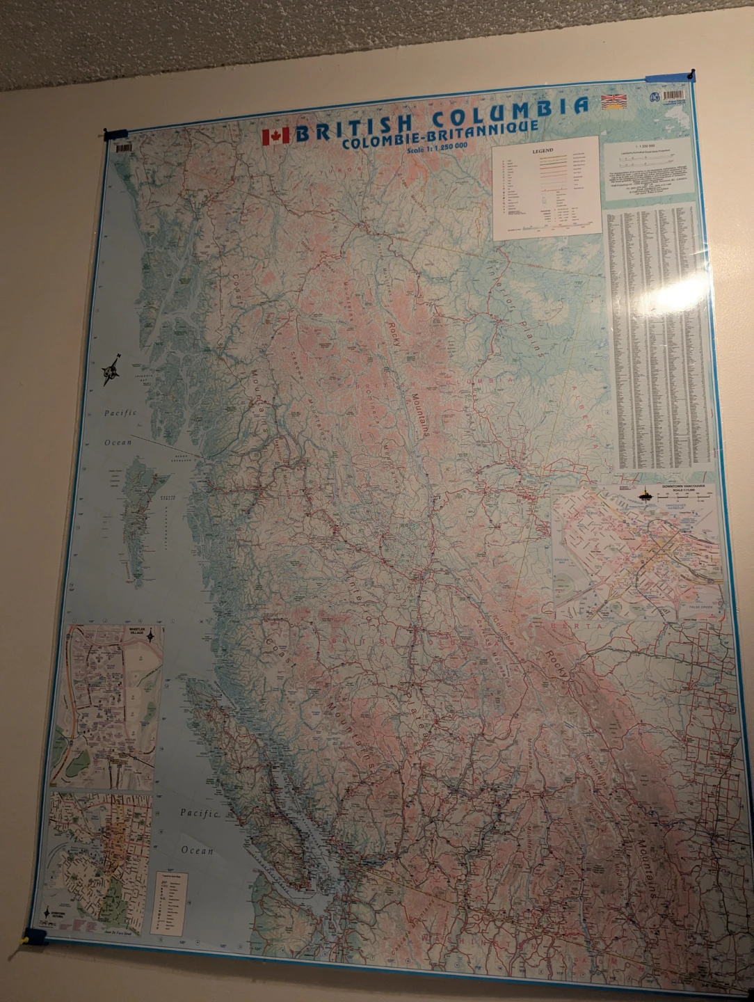British Columbia Wall Map