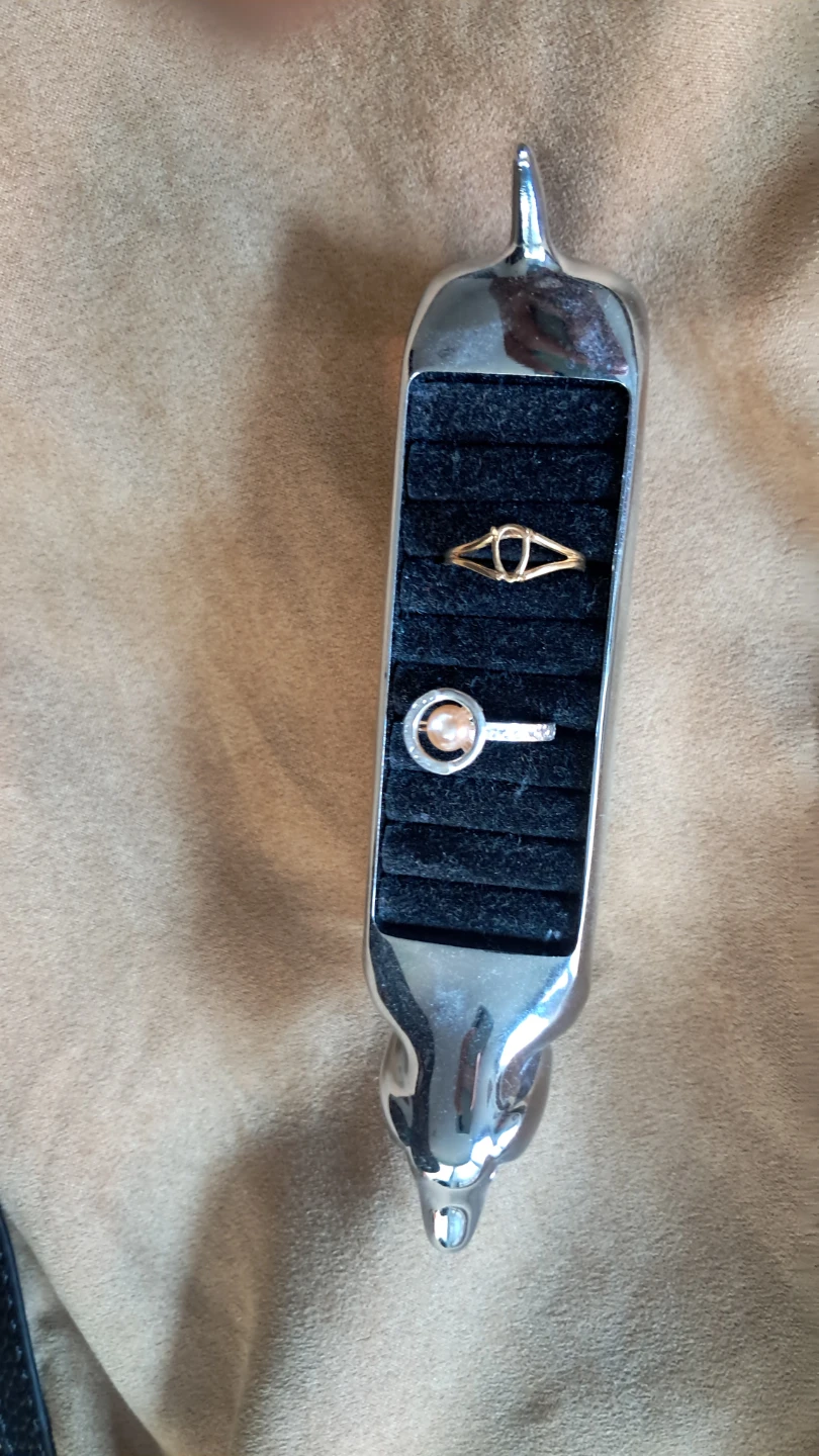 Silver Weiner Dog Ring Holder - photo 3