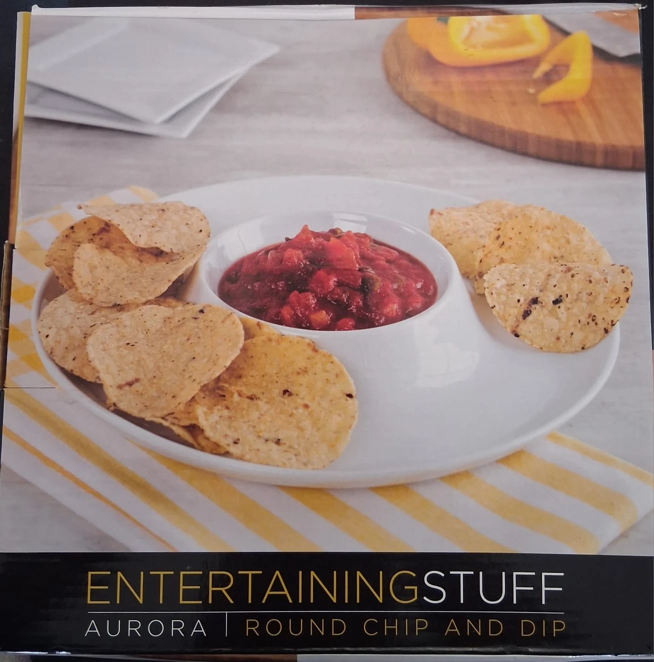 EntertainingStuff Aurora Round Chip and Dip
