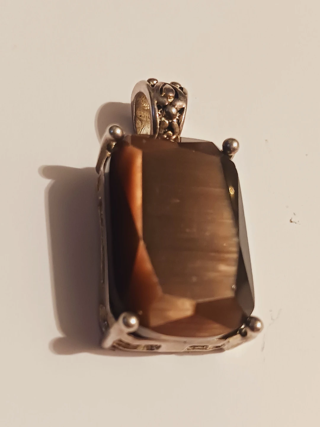 Beautiful Smokey Quartz Stone  Square Pendant - photo 3