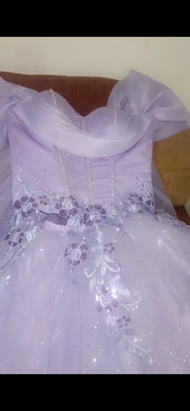 Lavender Quinceanera Ball Gown with Tiara - photo 3
