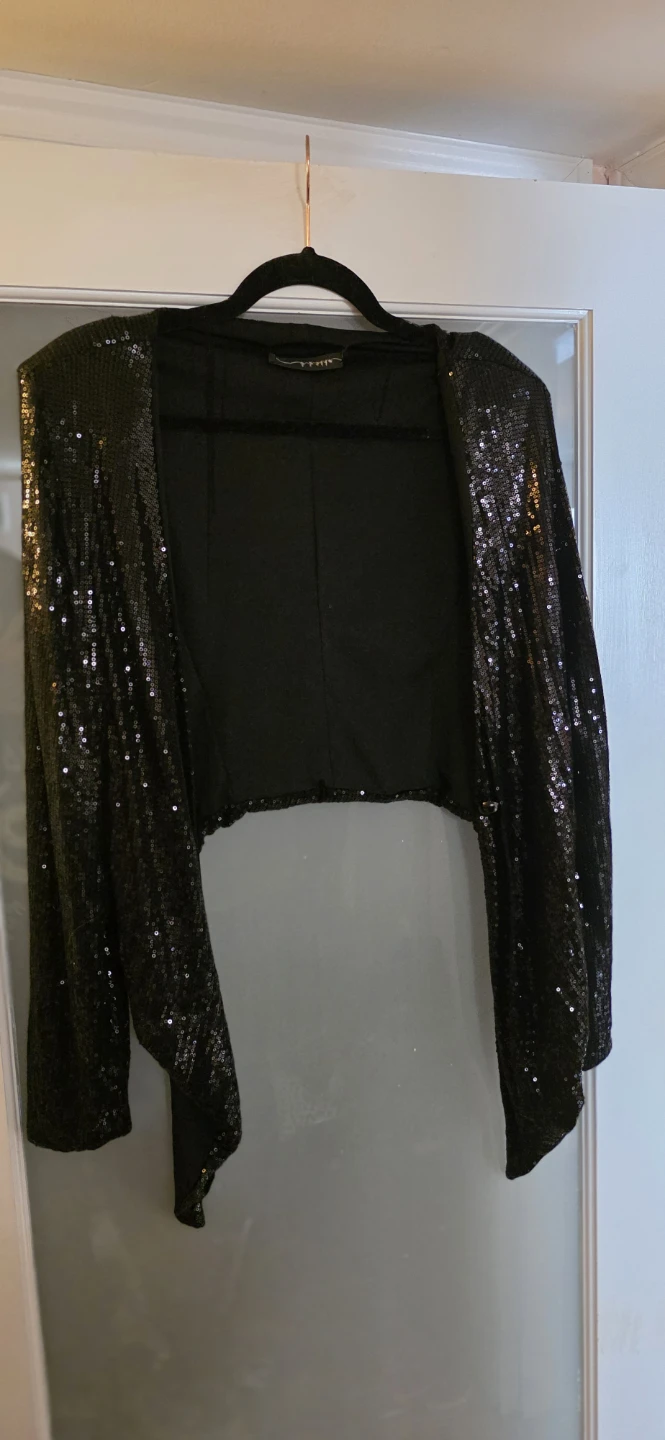 b.bella black sequin shrug - photo 2