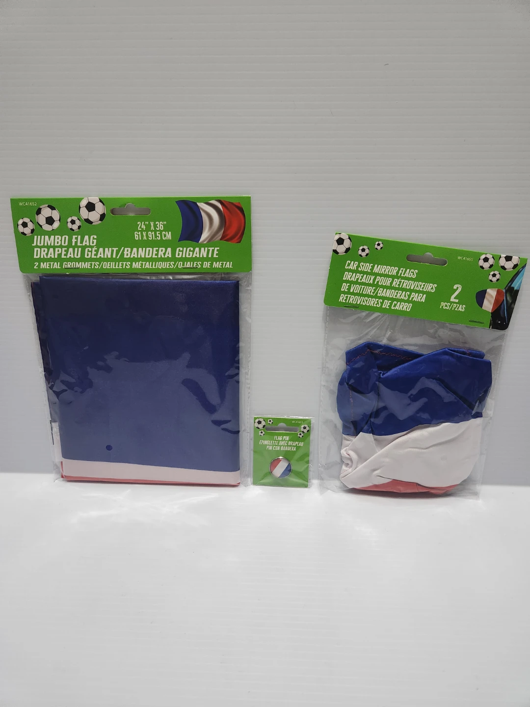 Jumbo Flag and Car Side Mirror Flags Set