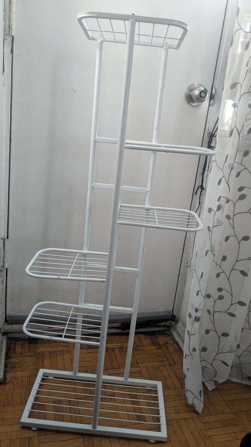 White Metal Plant Stand