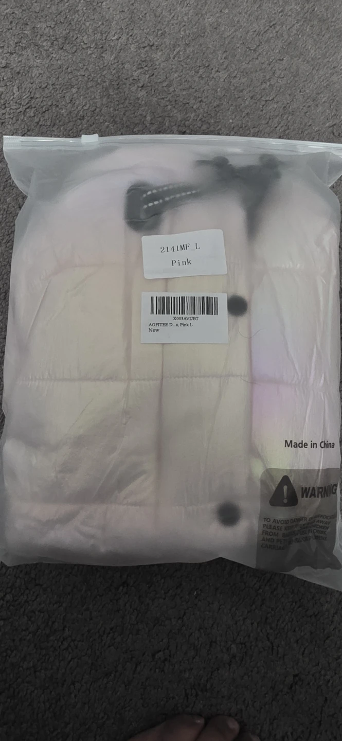 Aofitee Pink Puffer Jacket Size Large
