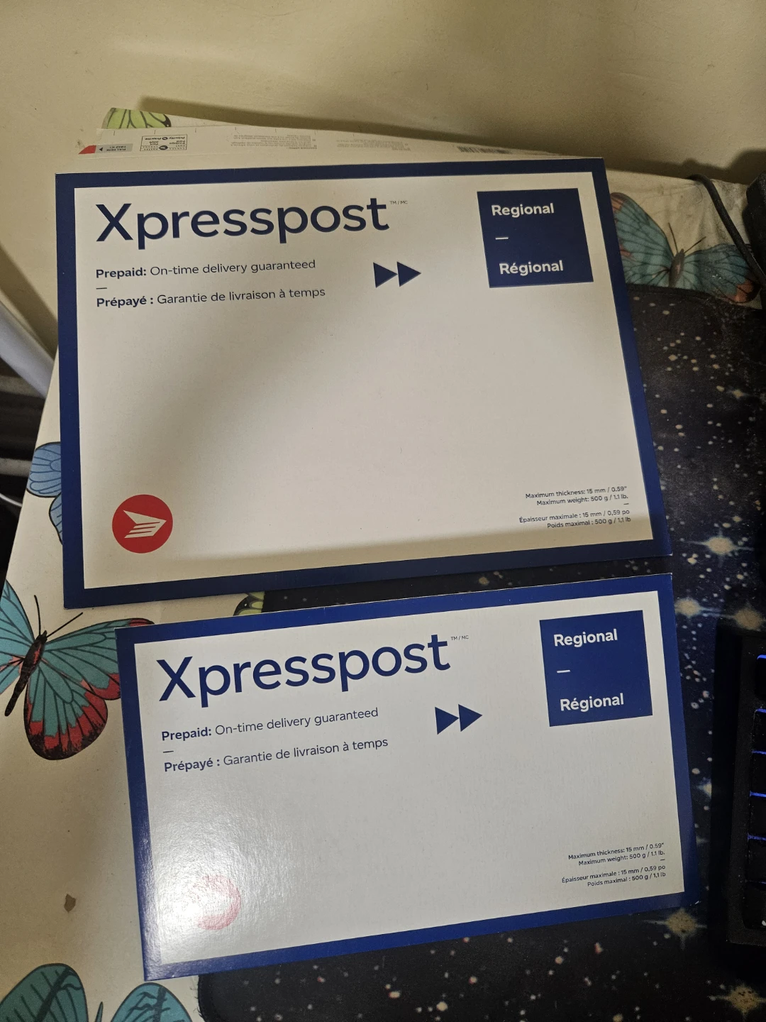 Xpresspost regional envelopes
