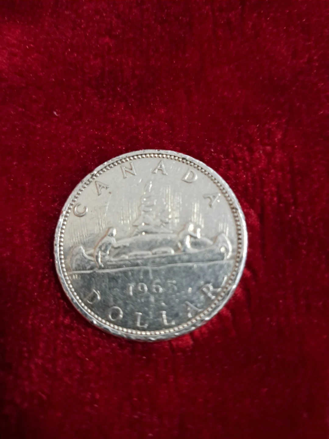 1965 Canadian Voyageur Silver Dollar