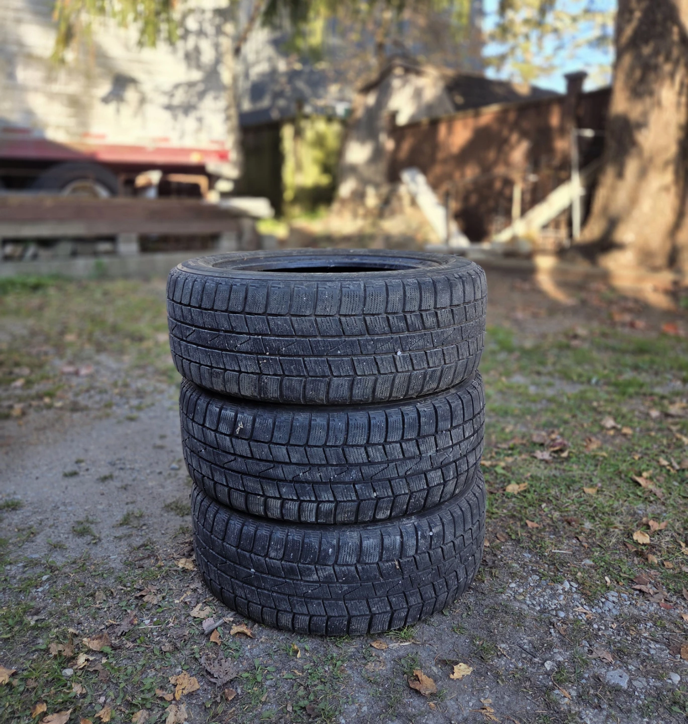 Three Snow Tires