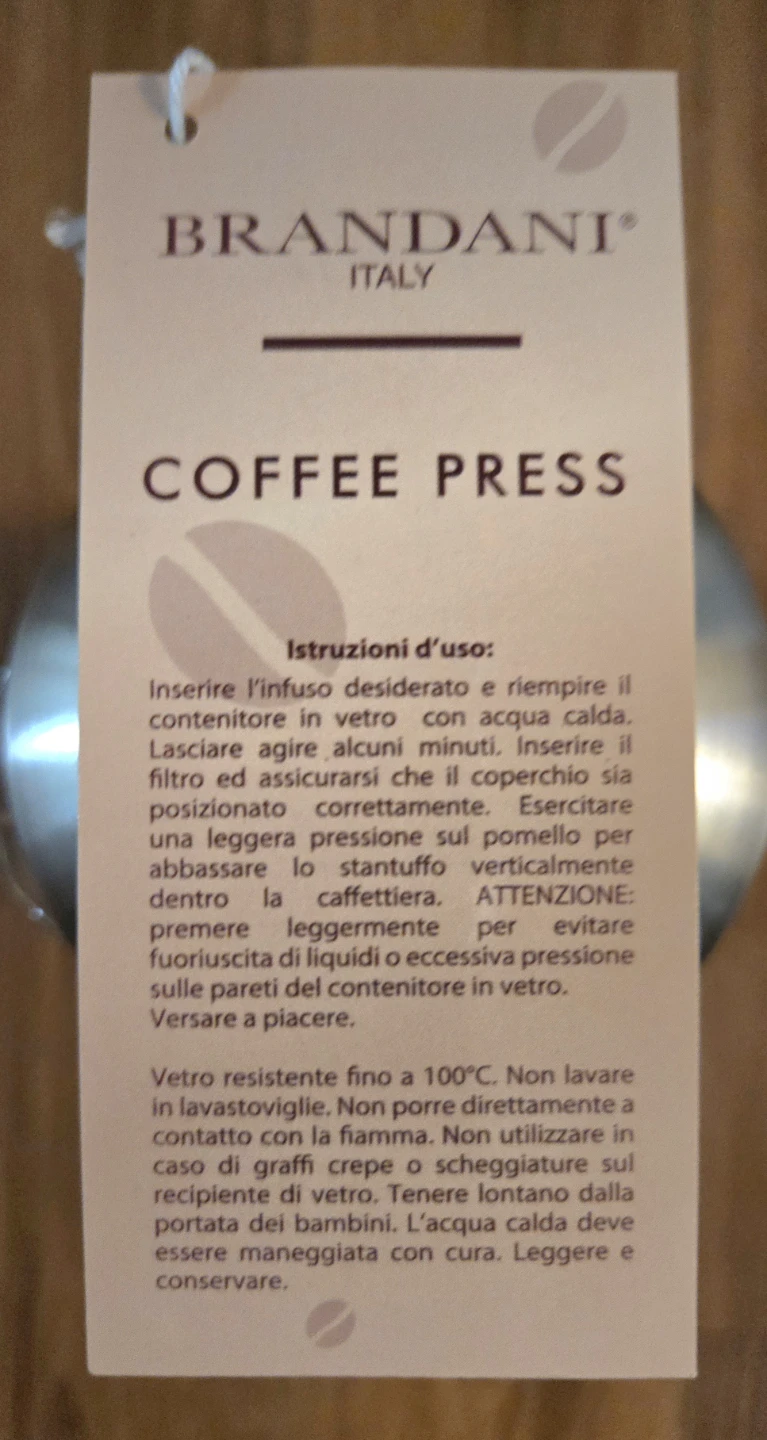 [NEW] Italy French Press Coffee Maker - photo 2