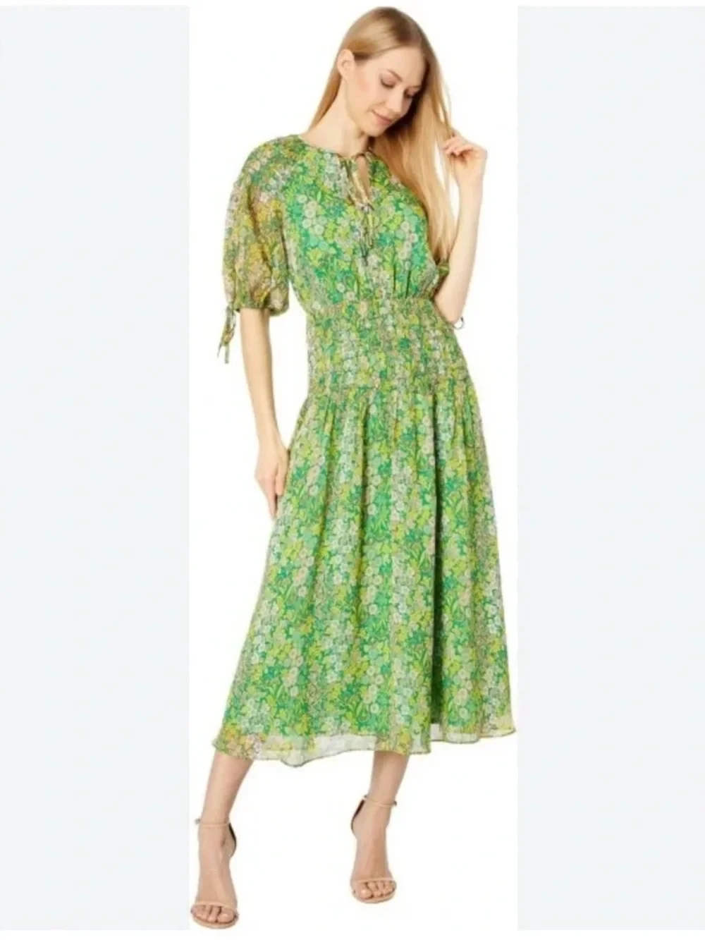 Ted Baker Floral Smocked Midi Dress