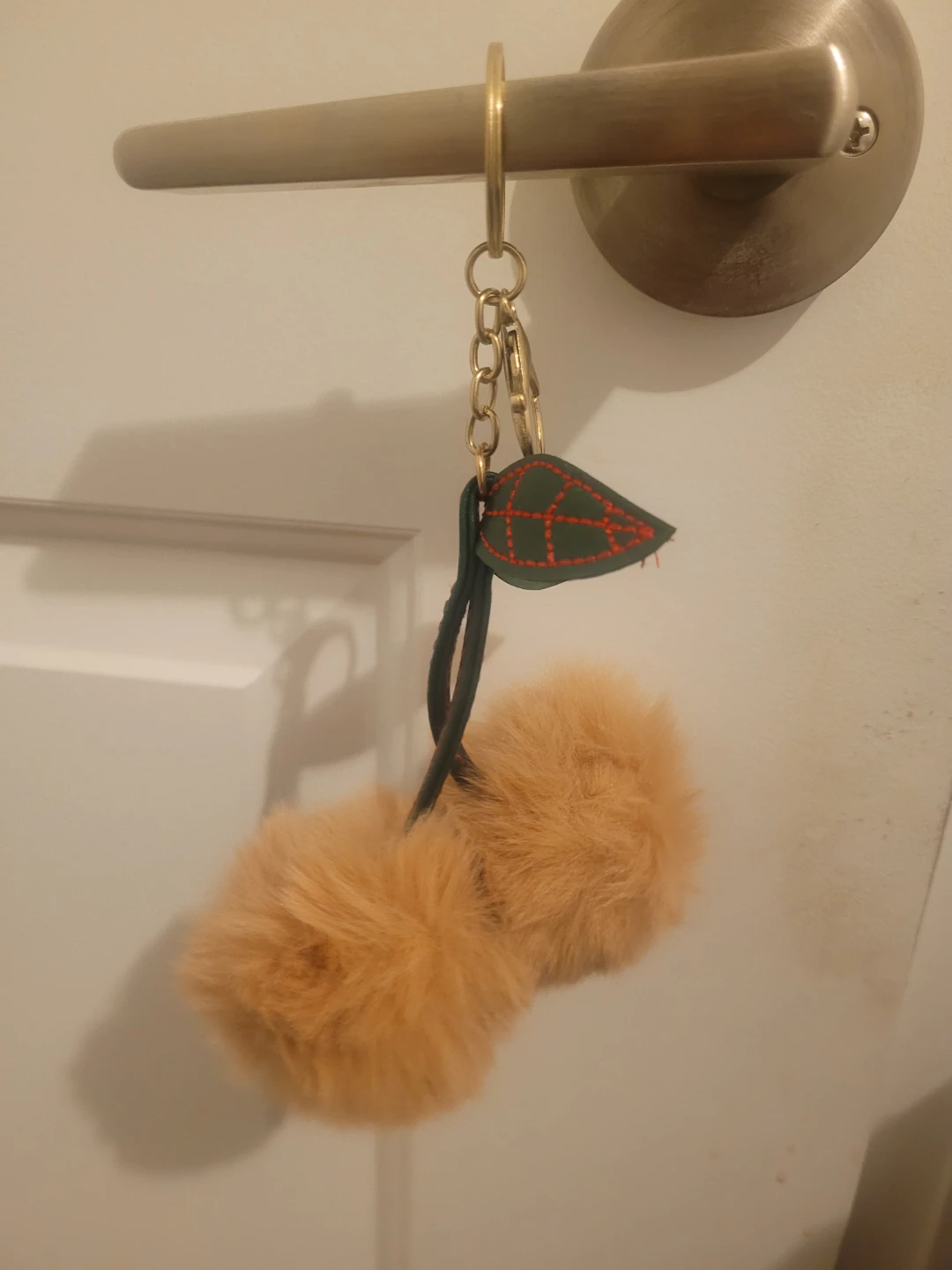 Faux Fur Cherry Bag Charm
