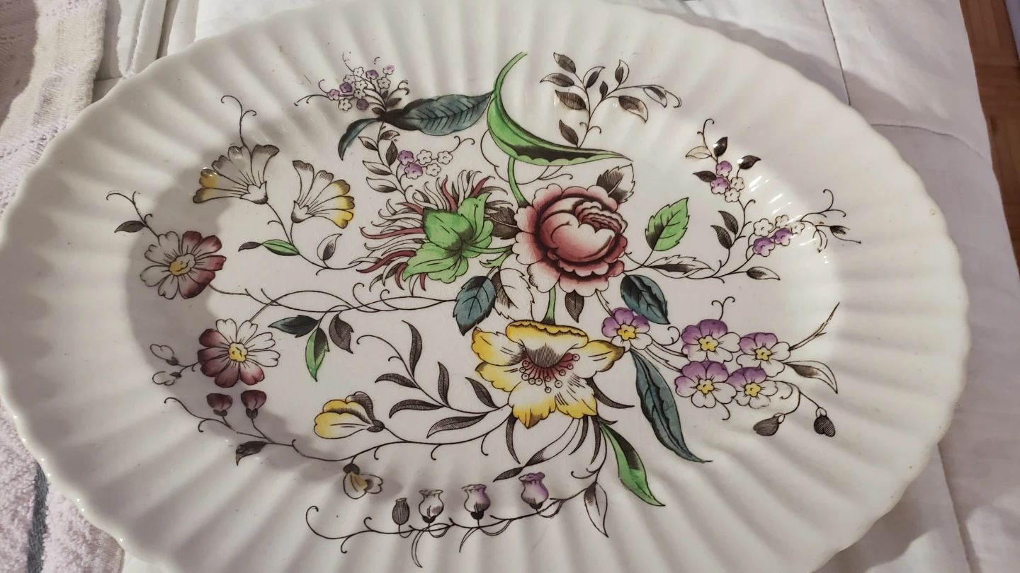 Famag Alt Schönwald Bavaria Floral Serving Platter