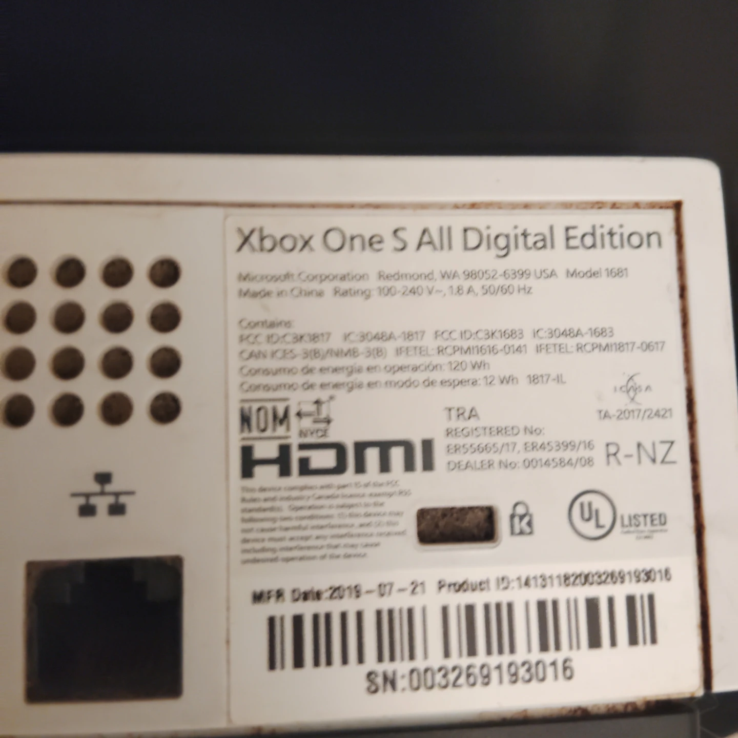 Xbox One S All Digital 1TB Console Only (Untested / As-Is) - photo 4