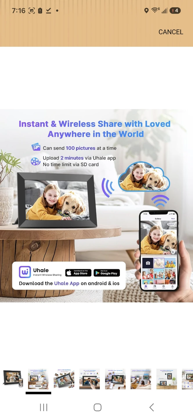 10.1 Inch Digital WiFi Photo Frame - photo 2