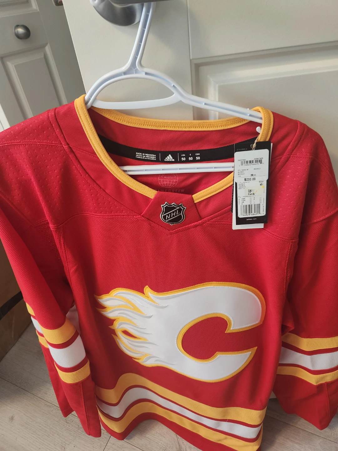 Adidas Calgary Flames Jersey Size 50