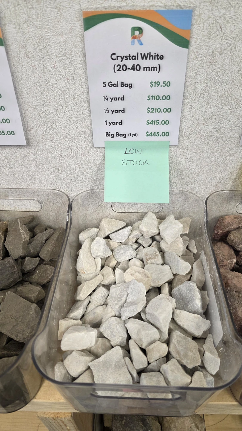 White landscaping rocks stones - photo 5