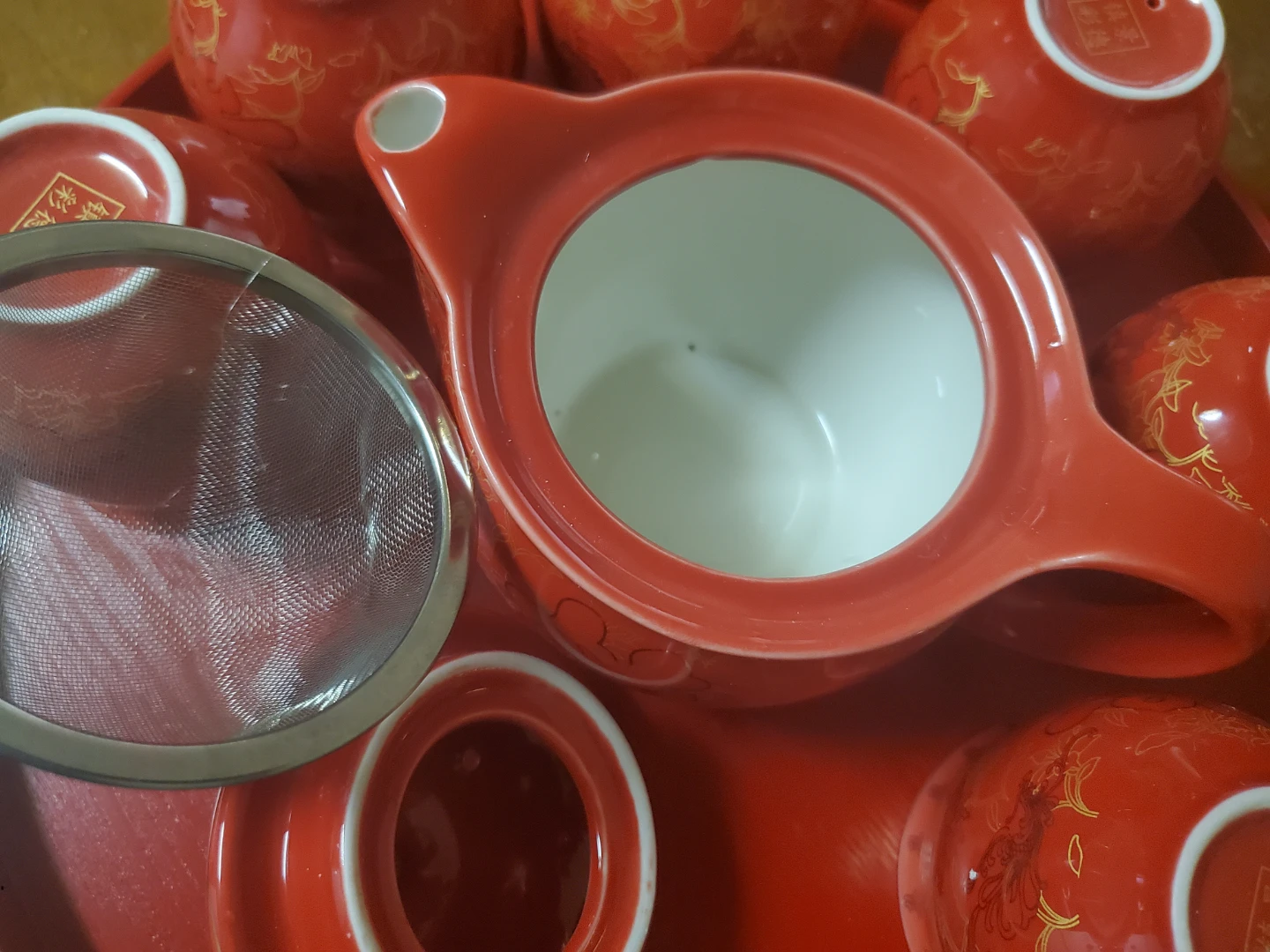 Red Traditional Tea Set - photo 5