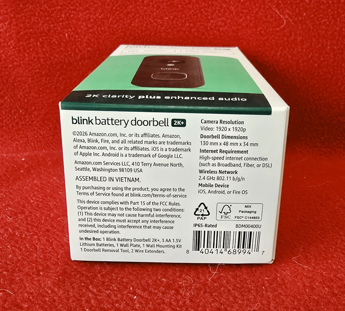 Blink Battery Doorbell 2K+ ~ NEW! - photo 5