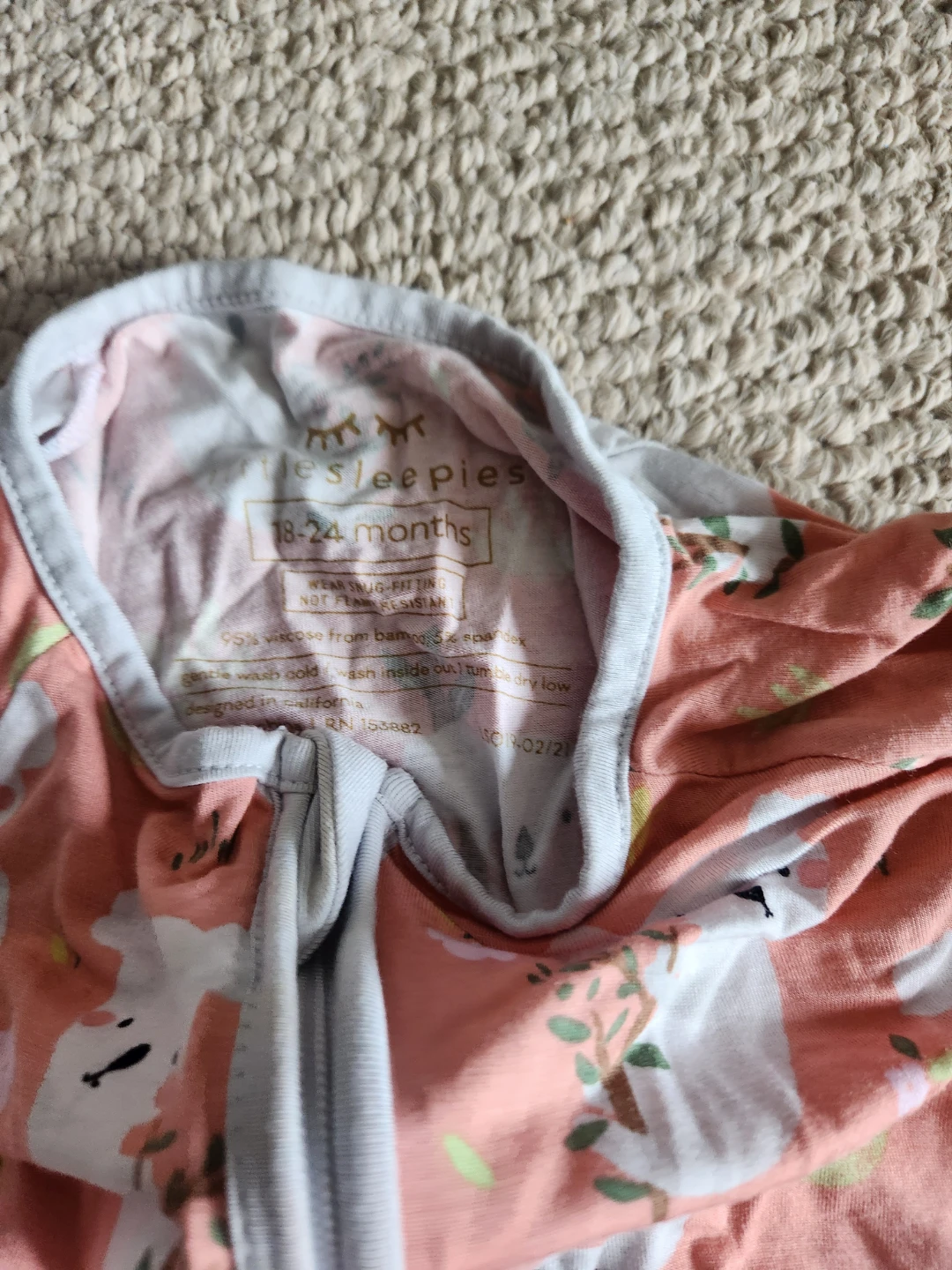 Little Sleepies Koala Zip Pajamas 18-24 Months - photo 3
