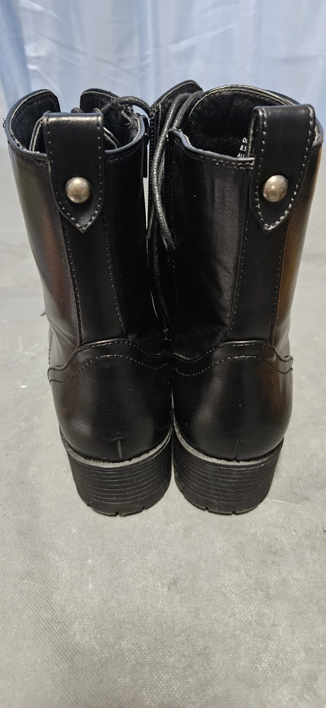Sugar Oleen Black Combat Boots Women’s Size 8.5M - photo 2