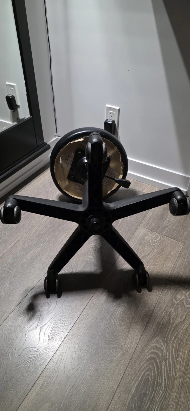Adjustable Black Rolling Stool