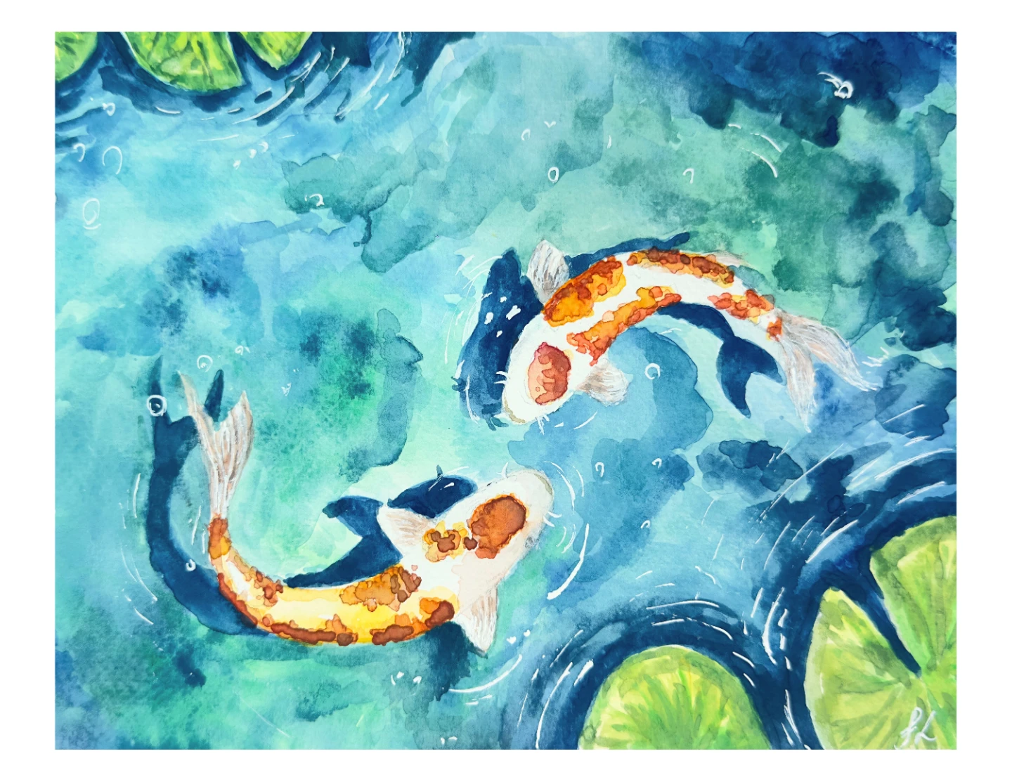 Stronger Together- Gouache Painting | Glass Framed | 11x14 in - photo 2
