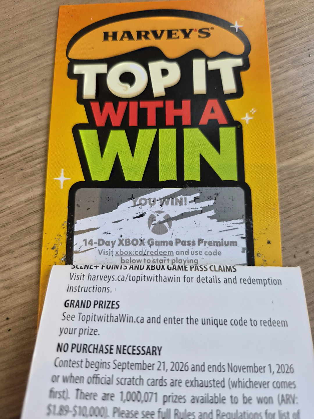 Harvey's 14-Day Xbox Game Pass Premium Code