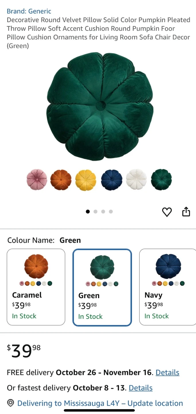 Rachel Zoe Teal Velvet Pumpkin Pillow - photo 3