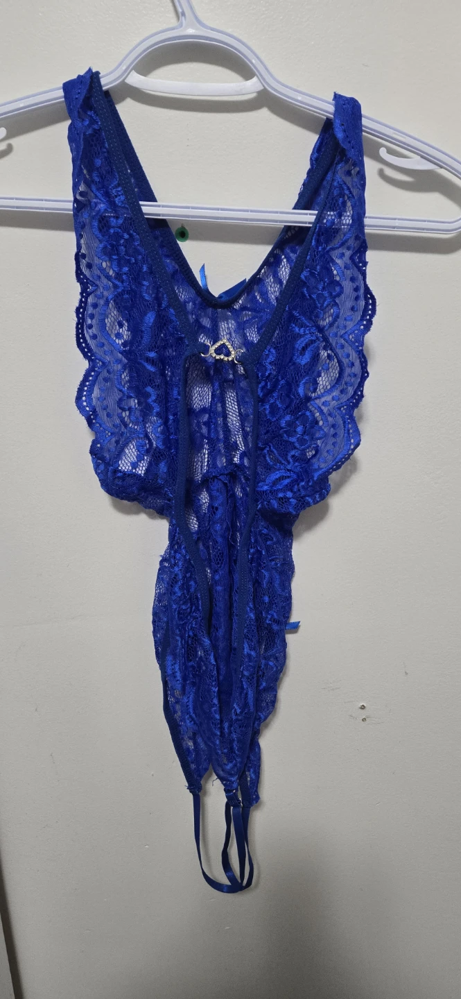 Blue Lace Lingerie Bodysuit - photo 2