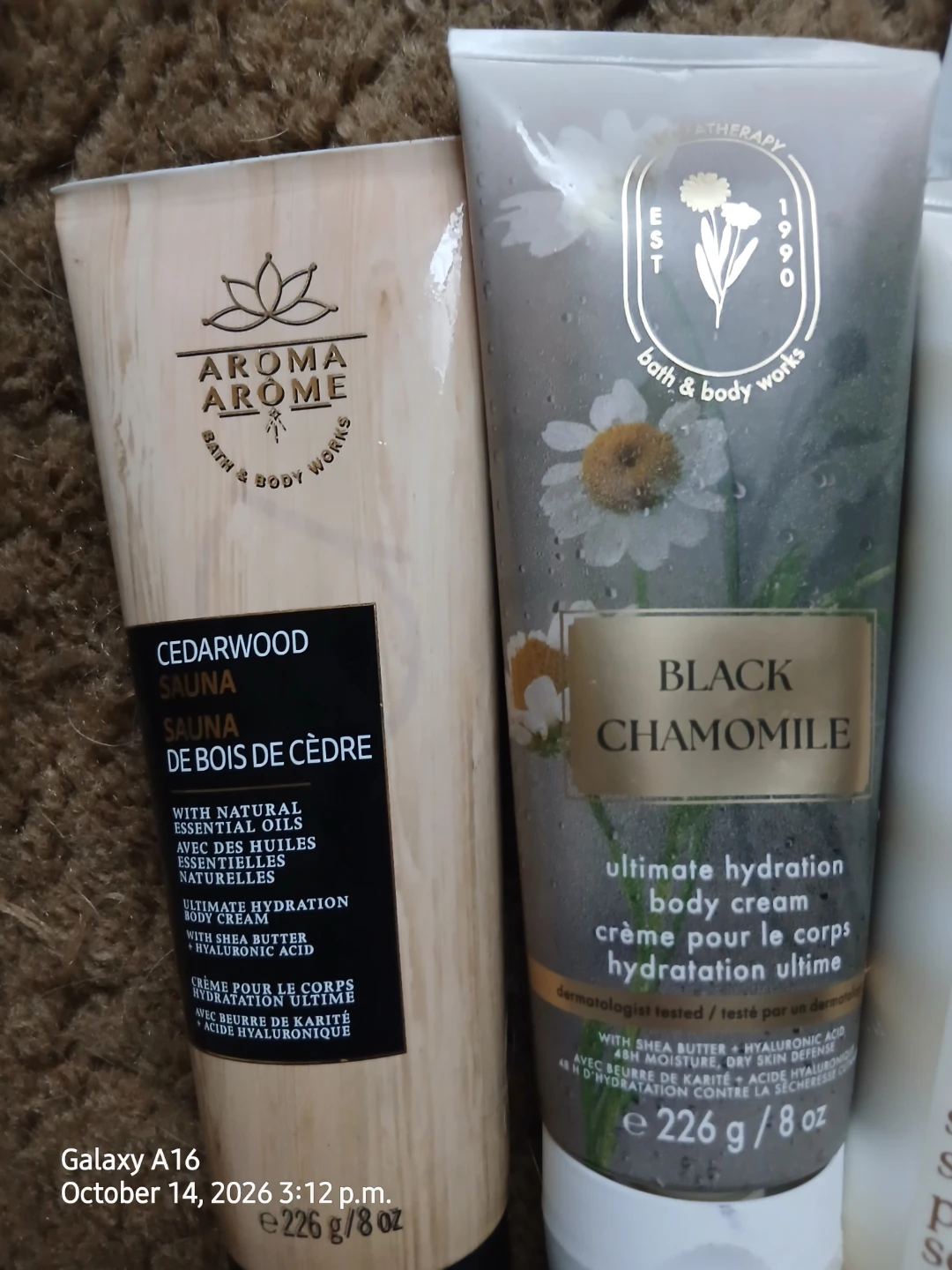 Bath & Body Works Cedarwood & Black Chamomile Body Creams