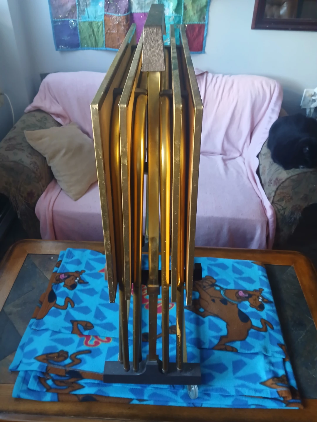 Vintage TV Tray Table Set with Stand 1973 - photo 3