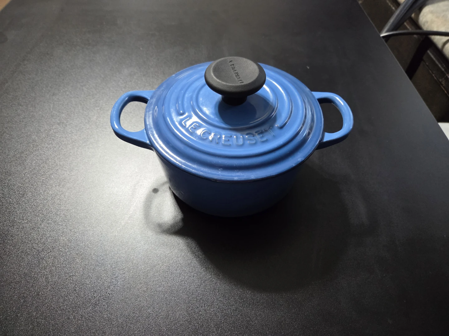 Le Creuset Enameled Cast Iron Mini Cocotte 14cm Blue - photo 3