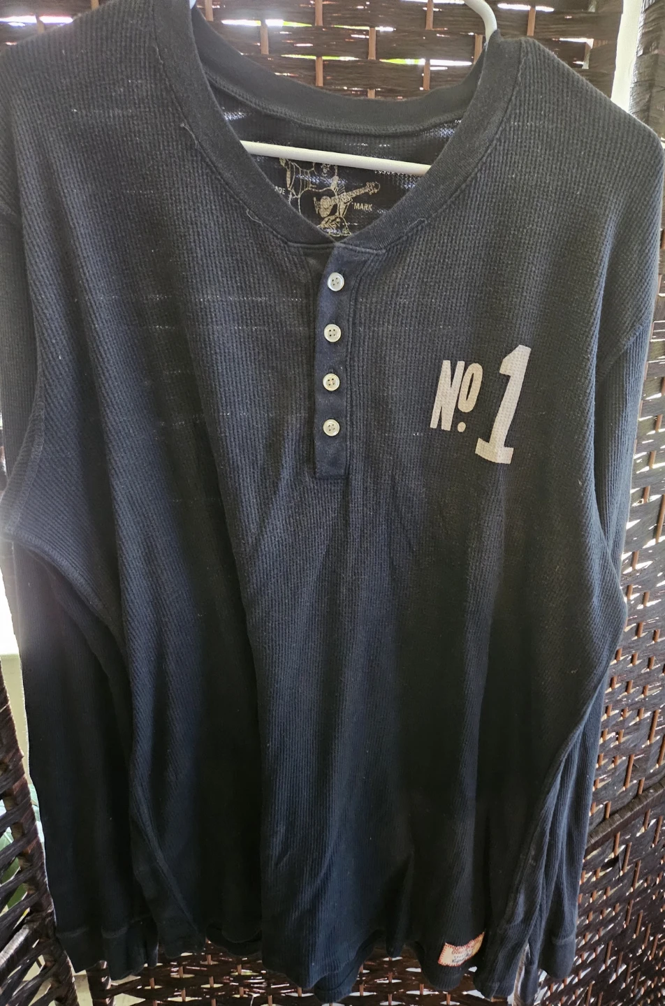 True Religion No. 1 Waffle Henley Shirt
